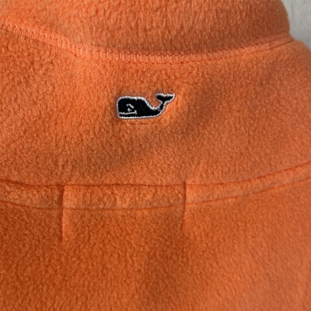 Vineyard Vines Orange Fleece Vest Size M - Picture 5 of 6